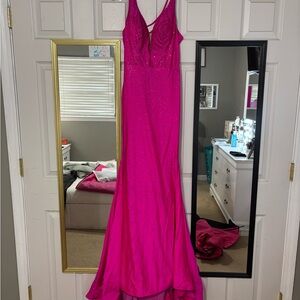 Elegant Pink Evening Gown